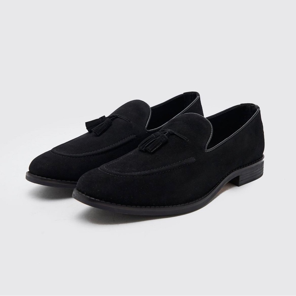 Men’s Black Velvet Loafers